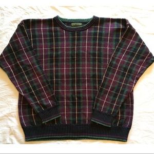 Vintage Croft & Barrow Plaid Sweater XL